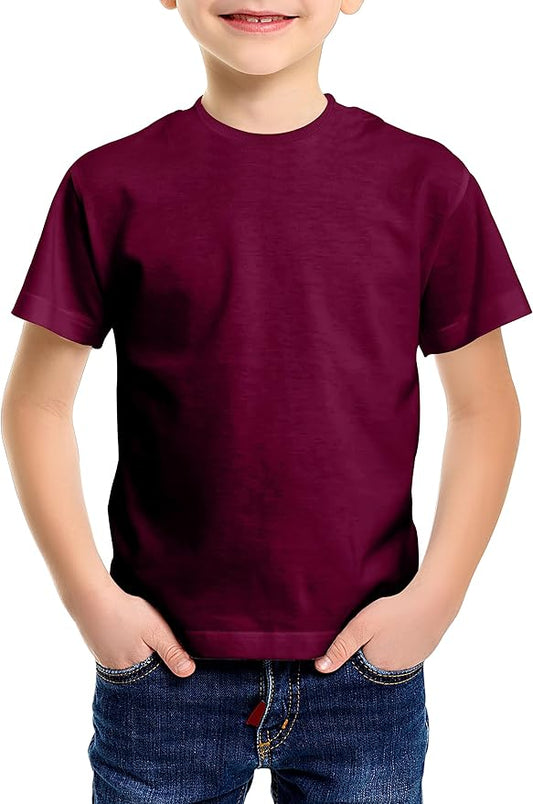 Kids Value Weight Crew Neck Plain T-Shirt