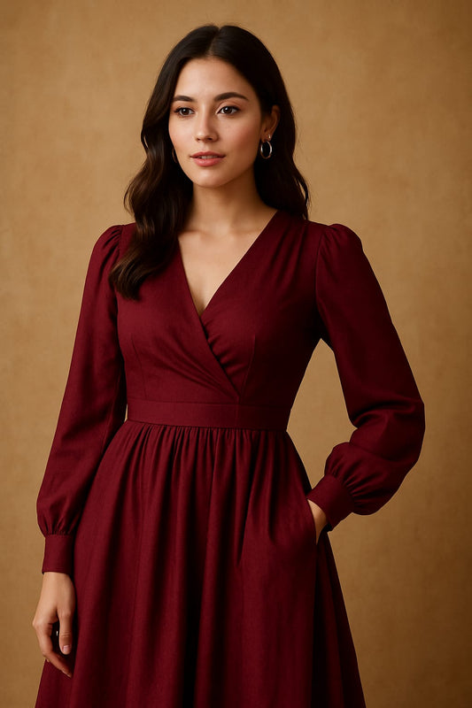 Maroon Dress